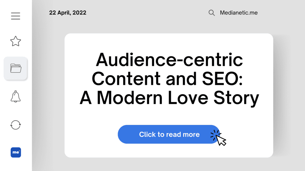 audience-centric content and SEO blog graphic