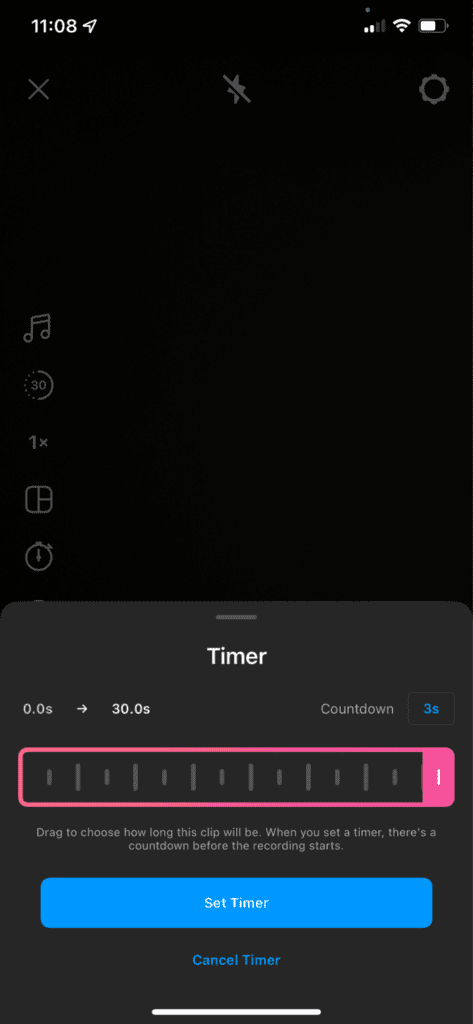 instagram reel countdown timer feature