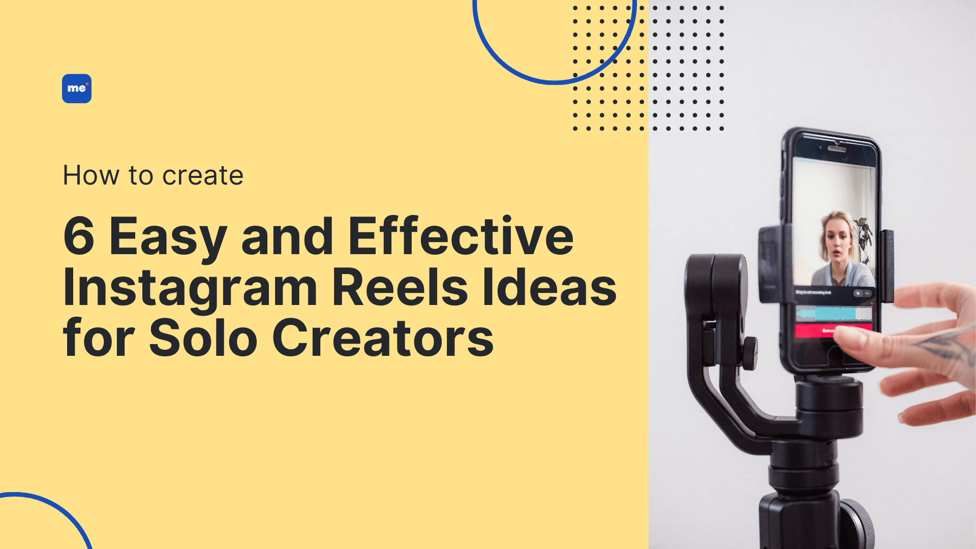 reel ideas for solo creators blog graphic